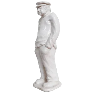 Art Deco White Craquelé Sculpture