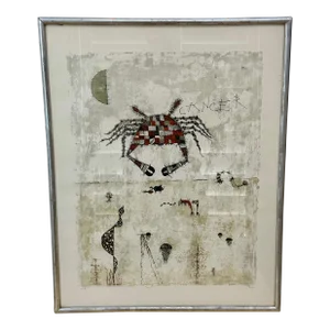 1970s Ossi Czinner "Cancer" Lithograph, Framed and Signed