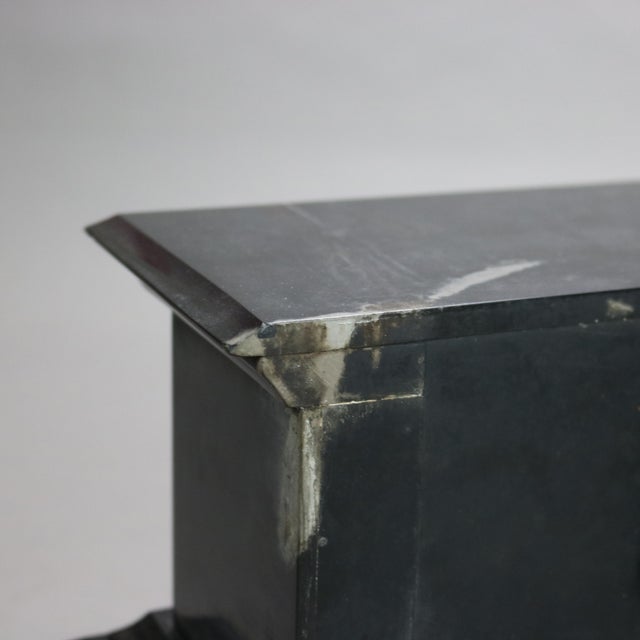 Antique Neoclassical Slate Mantle Clock with Open Escapement, c1890 For Sale - Image 11 of 12