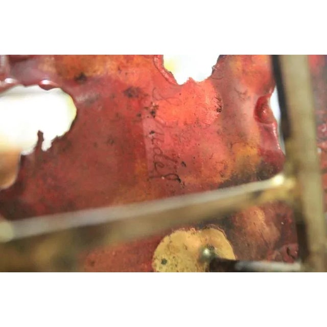 Silas Seandel Brutalist Copper Nailhead Coffee Table For Sale - Image 5 of 7