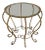 Hollywood Regency Gilt Rope Glass Top Spider Side Table For Sale