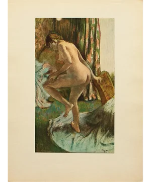 1940s After Edgar Degas "After the Bath" Vintage Full-Color Print From Geneva
