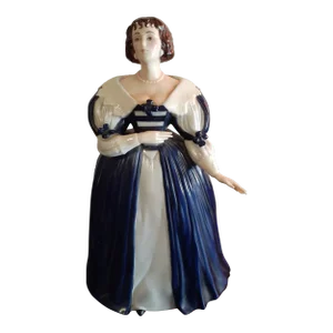 1980s Franklin Mint Porcelain Hand Painted Figurine, "Henrietta the Pavane"
