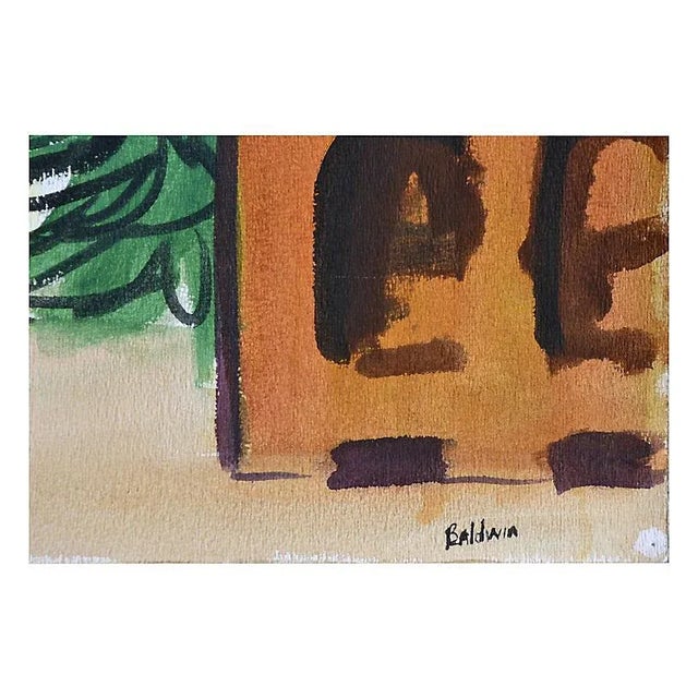 Mid-Century Modern Colorful Skyline by Diane Baldwin For Sale - Image 3 of 4