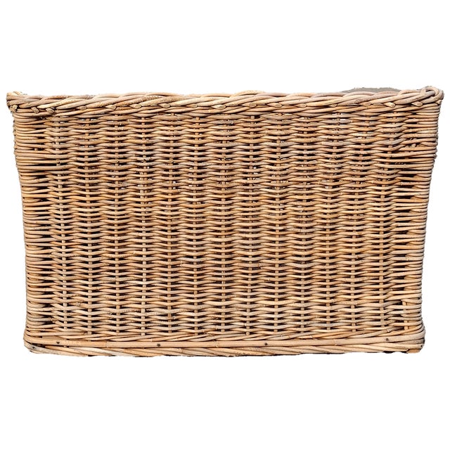 Mid 20th Century Coastal Chic Ralph Lauren Style Bamboo / Braided Natural Rattan Chaise / Daybed For Sale - Image 5 of 10