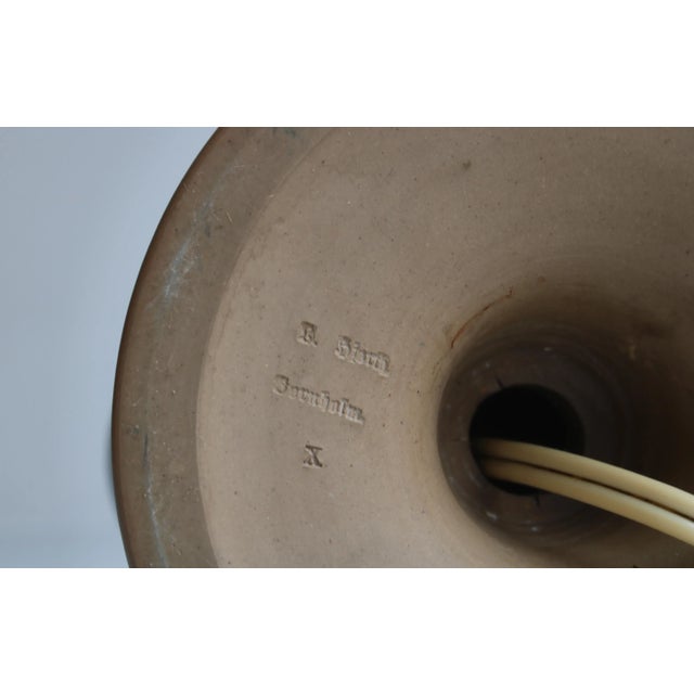 Beige Art Nouveau Table Lamp by Hjort Bornholm, Denmark, 1930s For Sale - Image 8 of 10