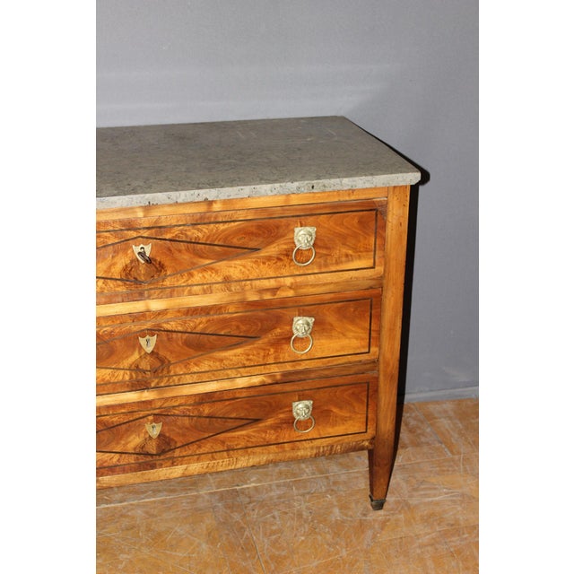 Antique Directoire Walnut Commode, 1700s For Sale - Image 6 of 13