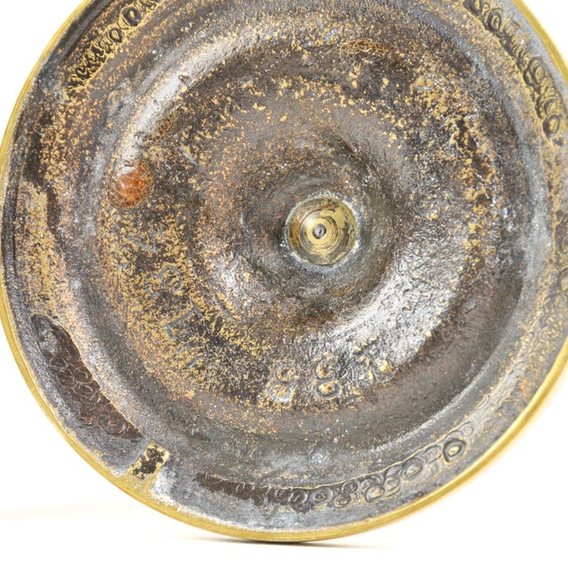 Vintage Solid Brass Twisted Swirl Candlesticks - A Pair For Sale - Image 12 of 12