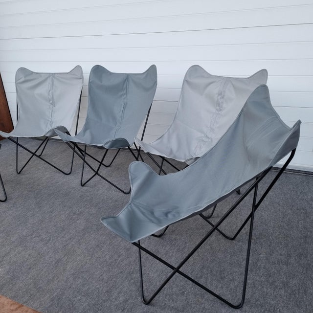 1960s Butterfly Armchairs attributed to Jorge Hardoy-Ferrari for Knoll, 1960, Set of 5 For Sale - Image 5 of 18