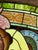 Brown 19th Century Stained Glass Window With Painted Angel Portrait in Original Frame For Sale - Image 8 of 17