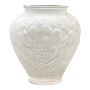Tiffin Glass Poppies Satin Vase