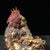 Bronze Vintage Gilt Bronze & Cinnabar Guardian Lion Sculpture – Seated Foo Dog With Cub For Sale - Image 8 of 9