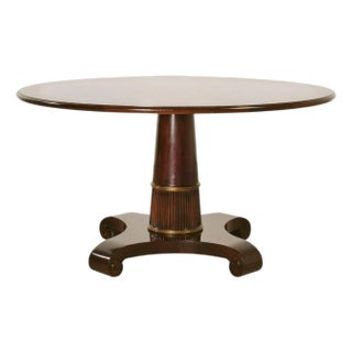 Thomas Pheasant for Baker Mahogany Round Pedestal Dining Table For Sale