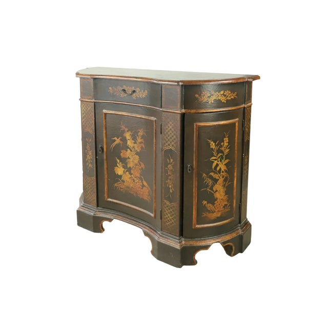 Black A Pair Chinoiserie Side Cabinets For Sale - Image 8 of 12