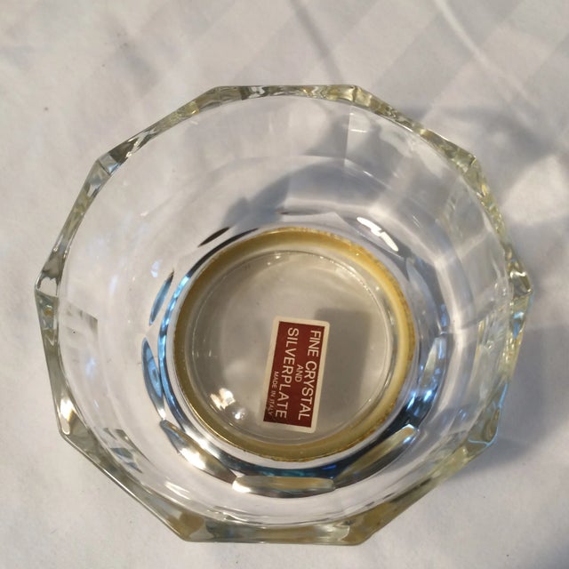 Italian Crystal Chip and Dip Bowls With Silver Plated Bases-Set of 2 by Gsa For Sale - Image 10 of 13