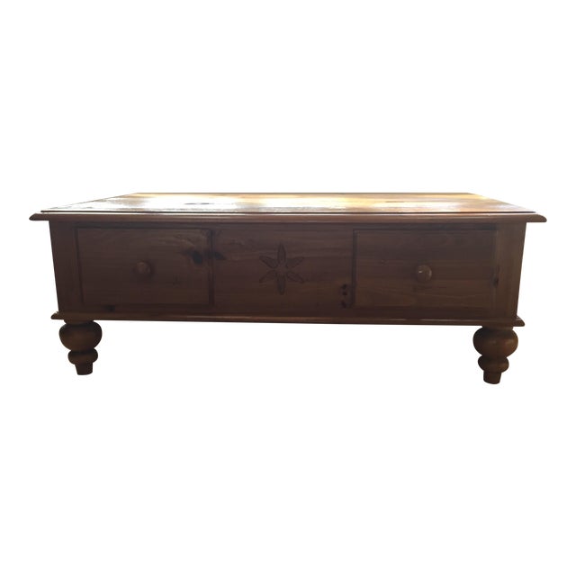 Ethan Allen Farmhouse Pine Coffee Table | Chairish