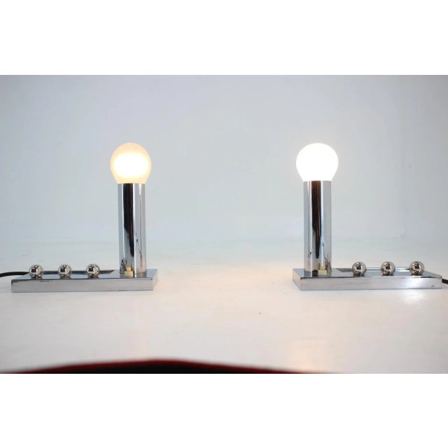 Chrome Bauhaus Table Lamps, 1930s, Set of 2 For Sale - Image 6 of 8