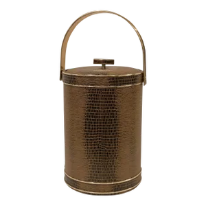 1950s Georges Briard Animal Skin Embossed Tall Ice Bucket