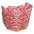 Mid-Century Modern Pair of Swivel Chairs Newly Upholstered in Sister Pairsh Red Zebra Chintz For Sale - Image 3 of 3