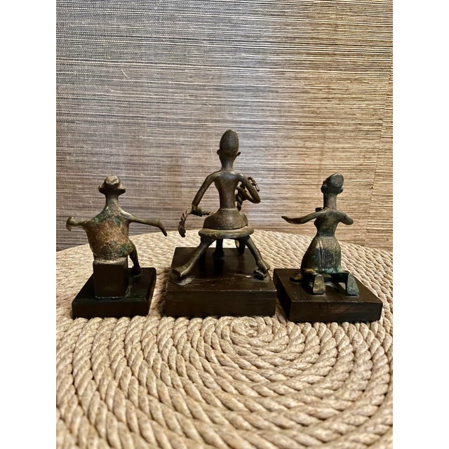Early 20th Century African Asen Bronze Figures- a Set of 3 For Sale - Image 5 of 5