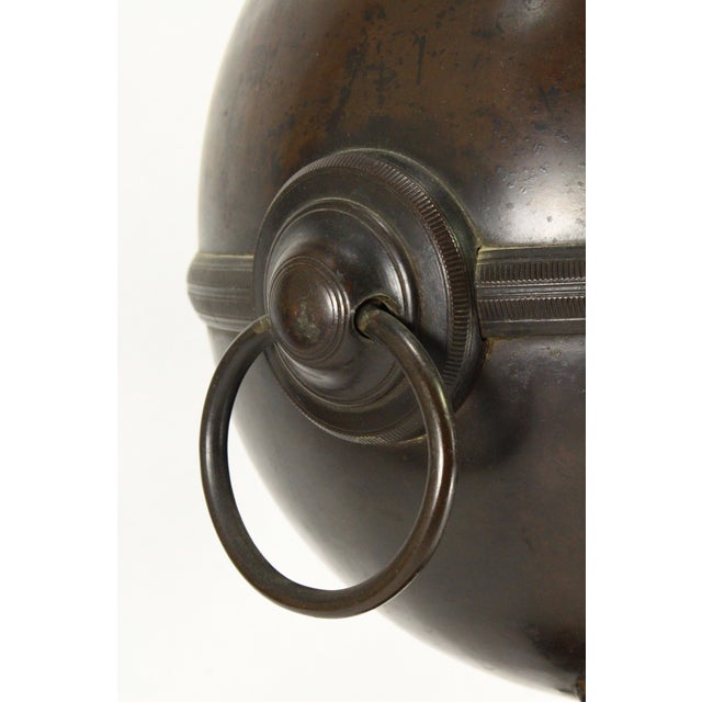 1800-1820's Hot Water Tea Urn Samovar With Atlas Figure Support Patinated Bronze For Sale - Image 10 of 17