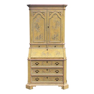 Mid-Century Italian Venetian Hand Painted Chinoiserie Secretary Desk For Sale