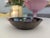 Metal Vintage Chinese Enamel Ceramic and Brass Decorative Bowl Wall Hanging For Sale - Image 7 of 8