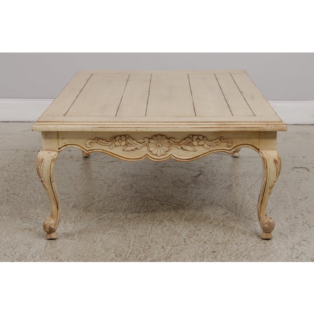White Vintage Louis XV White Painted Coffee Table For Sale - Image 8 of 11