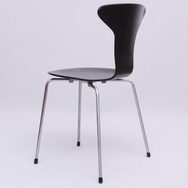 1960s Vintage Mosquito Chairs in Black Chrome by Arne Jacobsen for Fritz Hansen, 1960s, Set of 3 For Sale - Image 5 of 16