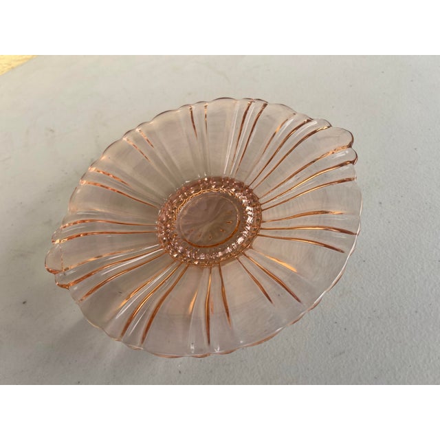 Art Deco 1930 Pink Depression Glass Dish Anchor Hocking Old Cafe - 6 Pieces For Sale - Image 3 of 3