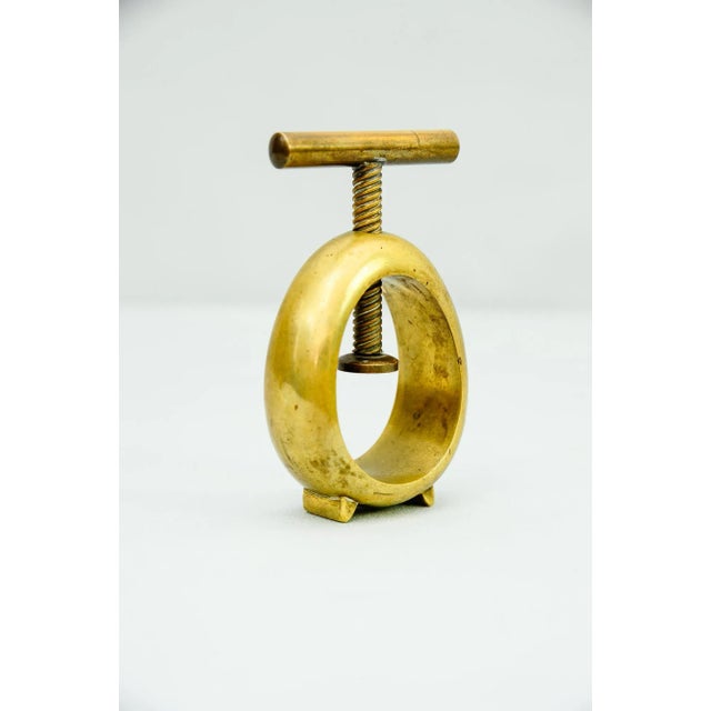 Carl Auböck Mid-Century Austrian Brass Nut Cracker by Carl Auböck For Sale - Image 4 of 12