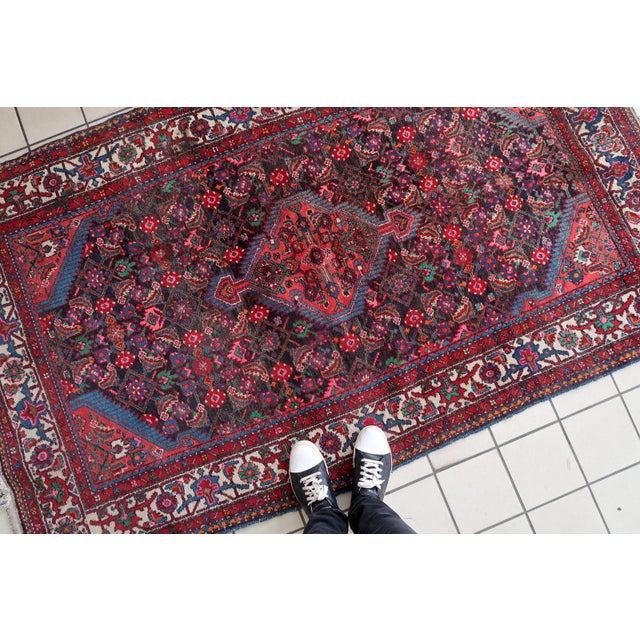 1960s, Handmade Vintage Persian Malayer Rug 4.2' X 7.1' For Sale In New York - Image 6 of 17