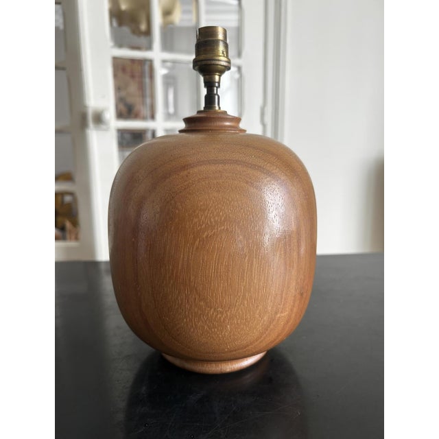 Wood Wooden Table Lamp, 1960s For Sale - Image 7 of 12