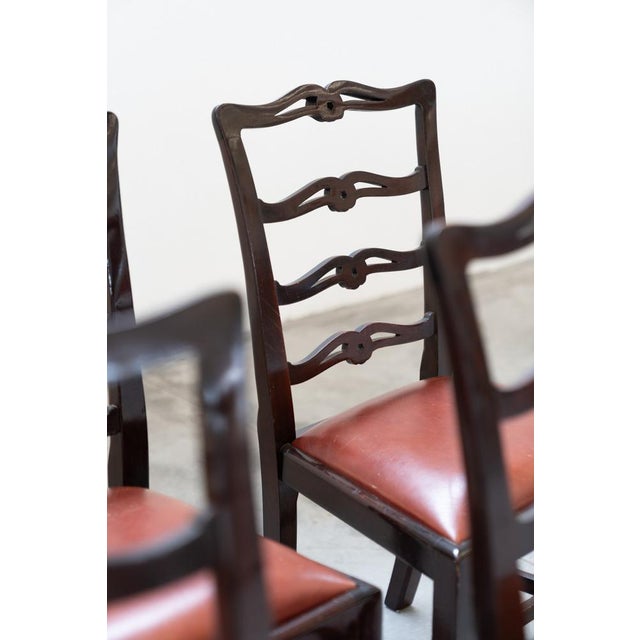 Wood Table with Naval Chairs, 1980, Set of 7 For Sale - Image 7 of 18