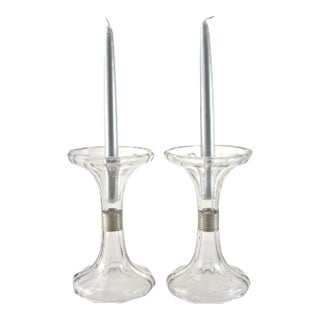 Fluted Bell Candle Holders Shelf Risers - A Pair For Sale