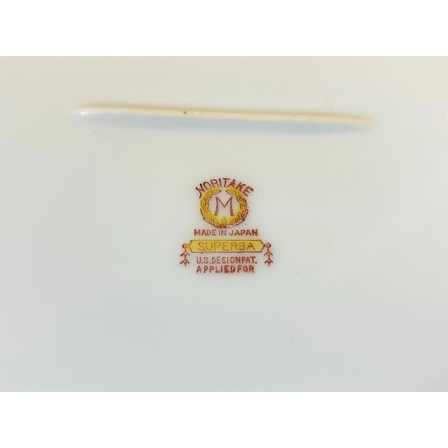 Ceramic Circa 1960s Vintage Noritake 'Superba' Pattern Medium Oval Serving Platter For Sale - Image 7 of 8