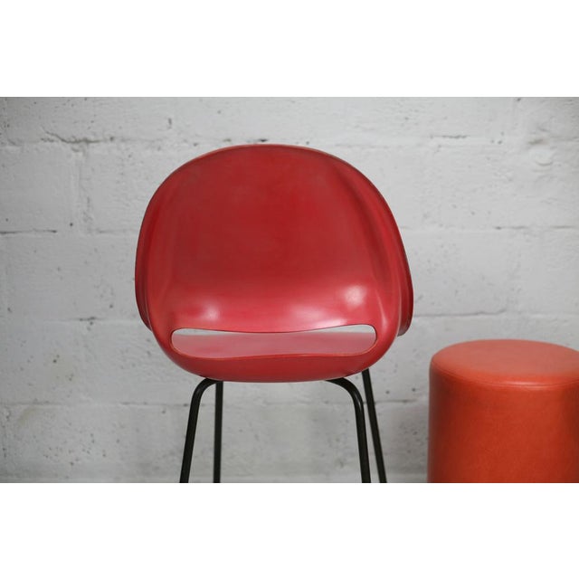 Side Chairs and Poufs, 1970s, Set of 5 For Sale - Image 13 of 18