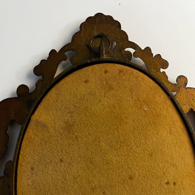 Pink Vintage Italian Miniature Portrait For Sale - Image 8 of 8