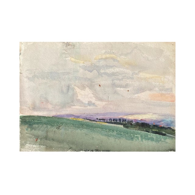 You decide which side you want to display! Beautifully done watercolor by British listed artist Bernard Harper Wiles of...