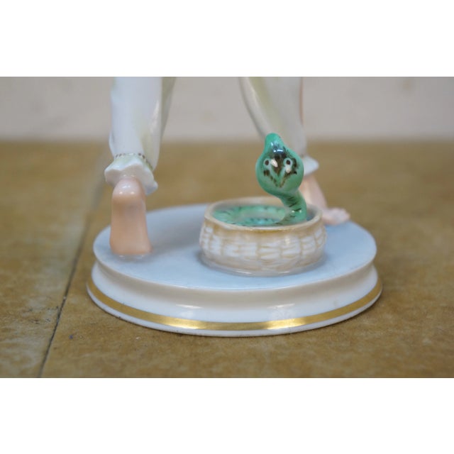 Antique Rosenthal Gustav Oppel Salambo Porcelain Snake Charmer Figurine 11" For Sale - Image 10 of 14