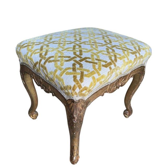 French Giltwood Tabourets, Mid-18th Century For Sale - Image 4 of 9