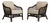 Pair of 20th Century French Dark Brown Mid-Century Organic Modernism Faux Bamboo Upholstered Armchairs For Sale