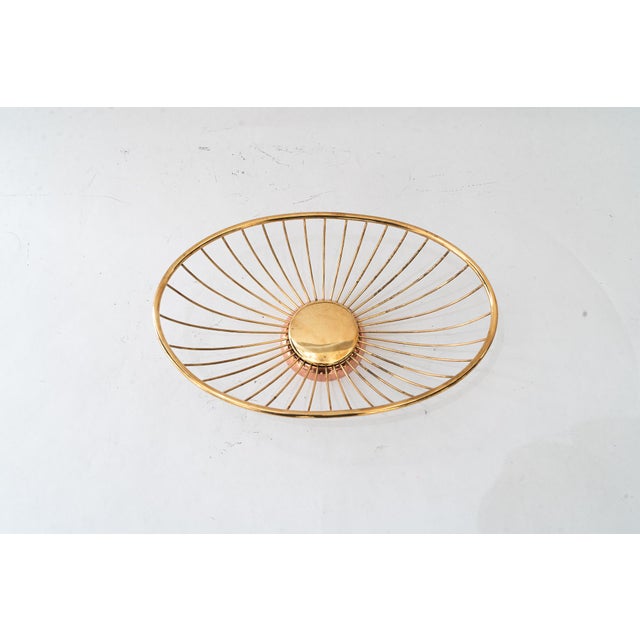 Metal Bread Basket in Brass and Copper, Vienna, Austria, 1960s For Sale - Image 7 of 13