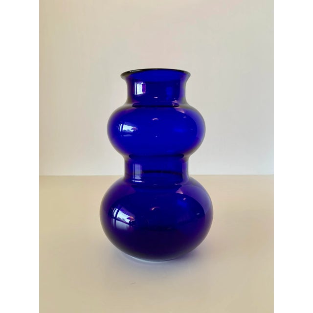 1970s 1970s European Cobalt Blue Vase For Sale - Image 5 of 5