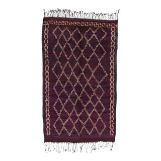 Vintage Berber Beni M'Guild Moroccan Rug - 07'00 X 11'03 For Sale
