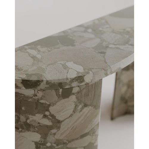 Not Yet Made - Made To Order Green Marble Stone Curved Organic Dune Console by Esther Knopfler For Sale - Image 5 of 15