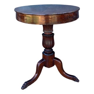 English Regency Style Round Side Table, Mid 20th Century For Sale