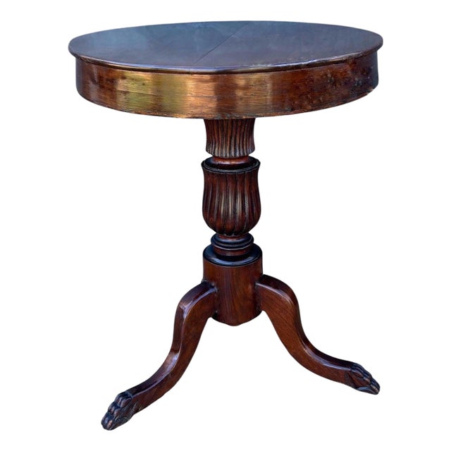 English Regency Style Round Side Table, Mid 20th Century For Sale