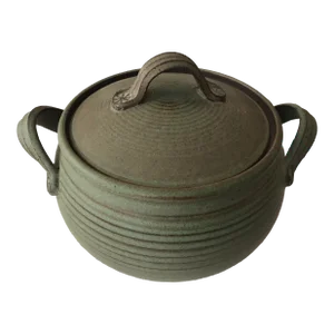 Circa 1950s Vintage Mid-Century Modern Skala American Studio Art Pottery Lidded Vessel