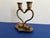 1960s Brass Swans Double Candlestick For Sale - Image 9 of 11